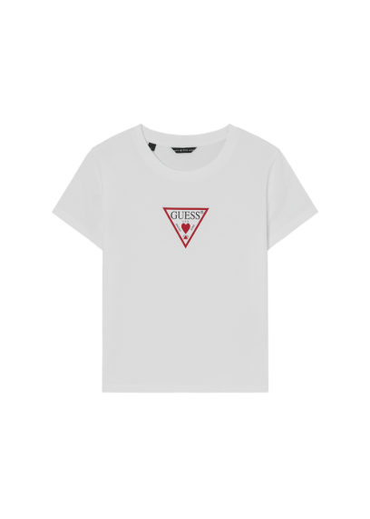 게스 수지 10주년 캡슐 Triangle Love Tee White 공식 제품 사진