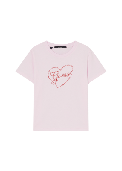 게스 수지 10주년 캡슐 Love Knot Tee Light Pink 공식 제품 사진