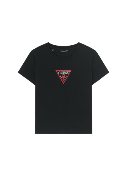 게스 수지 10주년 캡슐 Triangle Love Tee Black 공식 제품 사진
