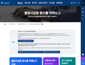 불법사금융 원스톱 피해신고 개설, 신청 범위와 이용 방법