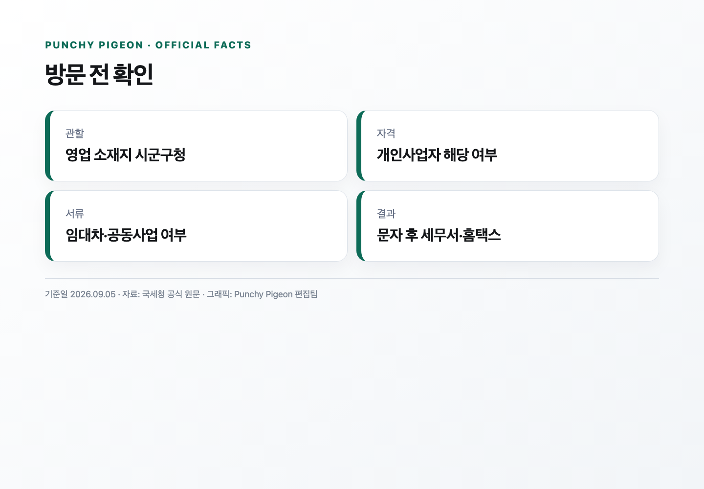 방문 전 확인 공식 설명 자료