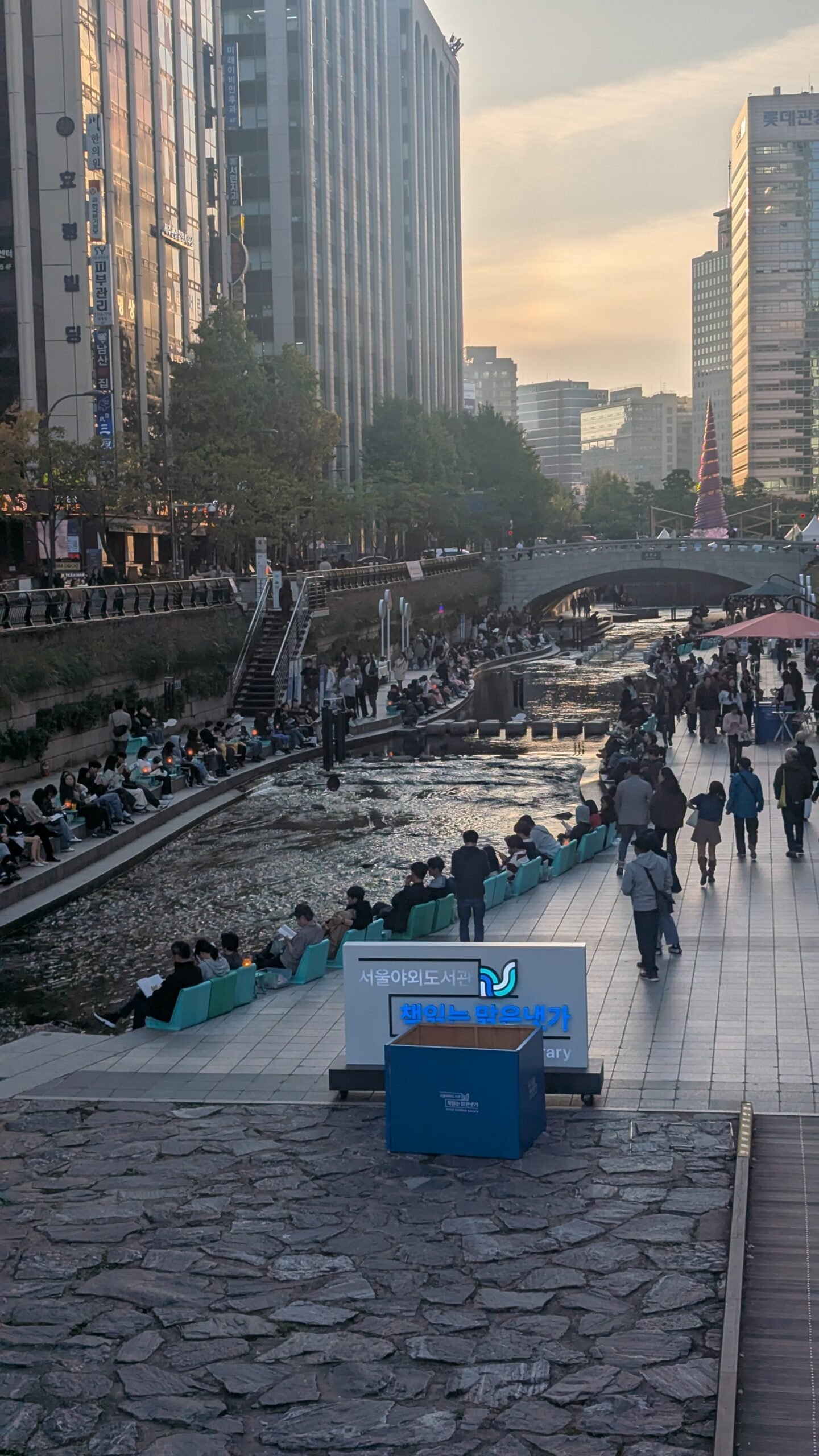 2025년 청계천 책읽는 맑은냇가의 산책로와 독서공간