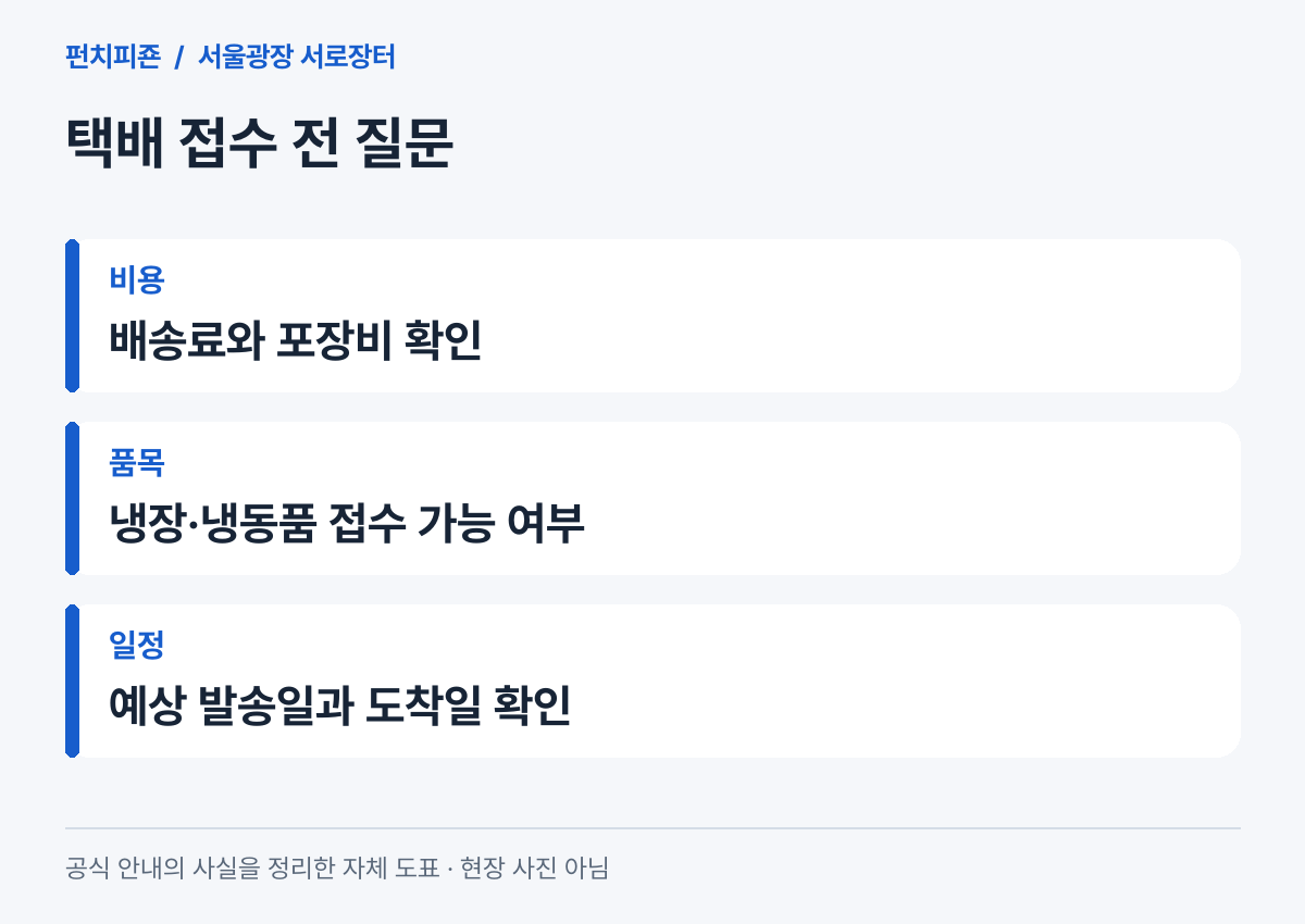 서로장터 유료 택배 이용 전 확인할 비용과 배송 조건