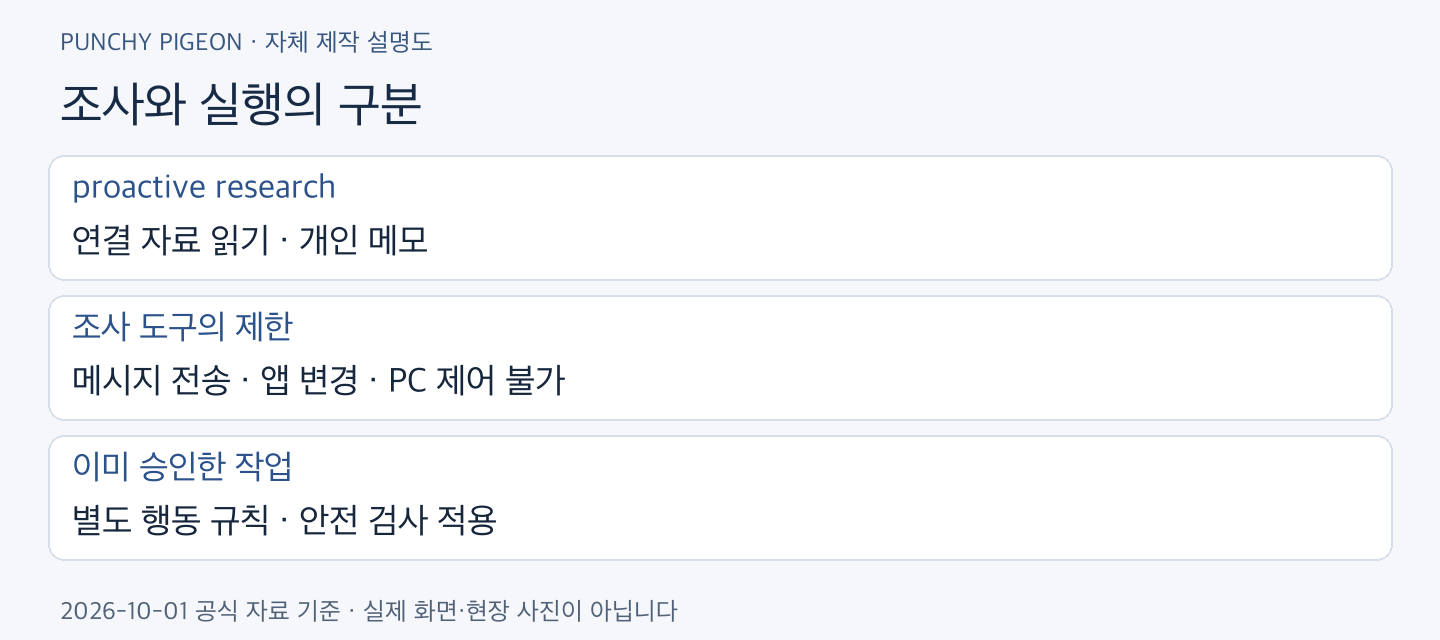 ChatGPT dots 조사와 실행의 구분