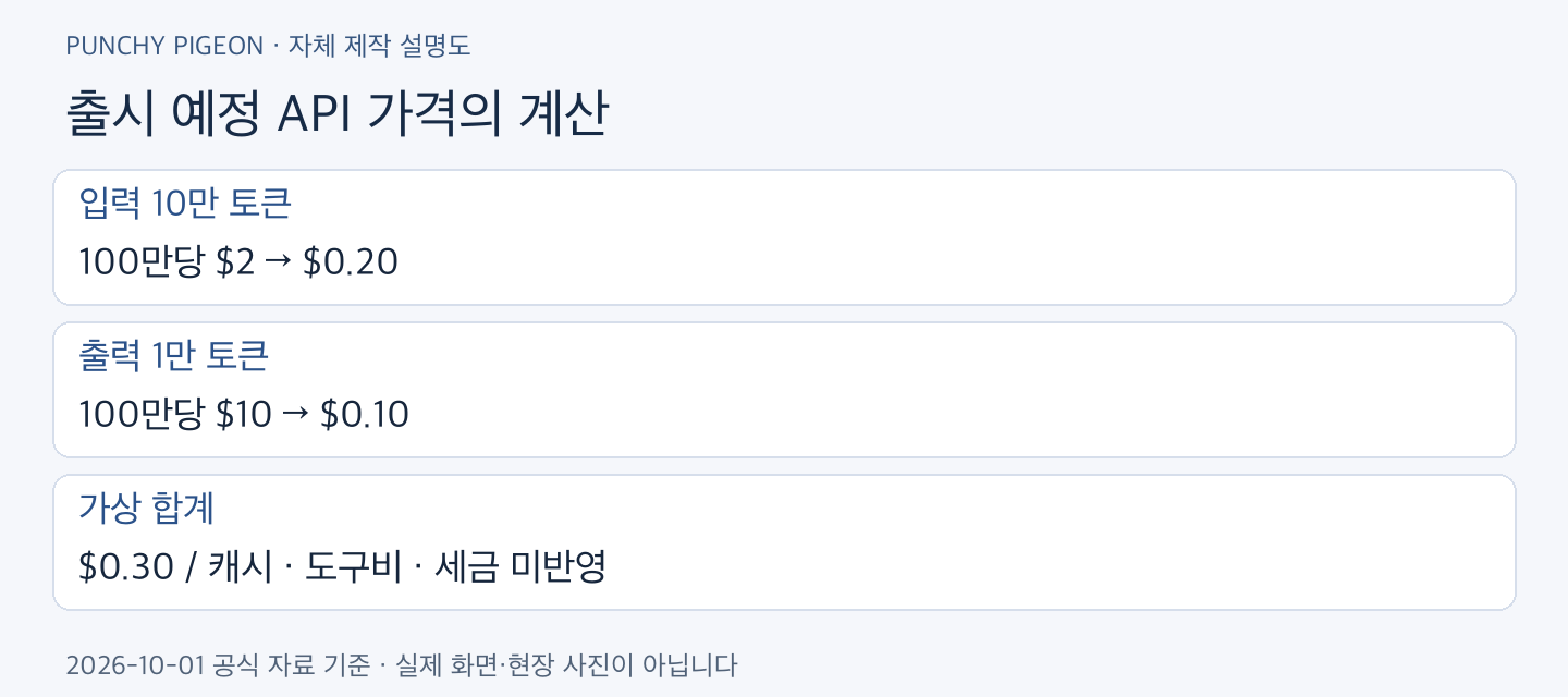 Gemini 4 Argon 출시 예정 API 가격의 계산