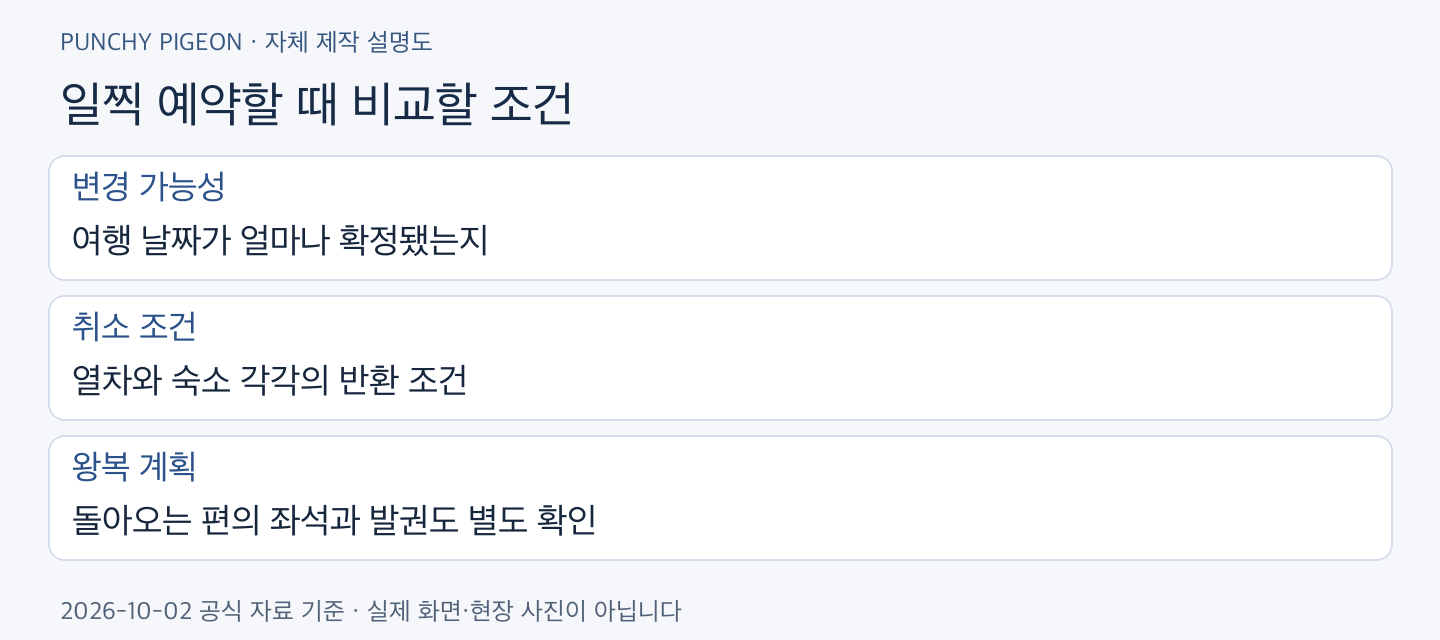 KTX 2개월 전 예매 일찍 예약할 때 비교할 조건
