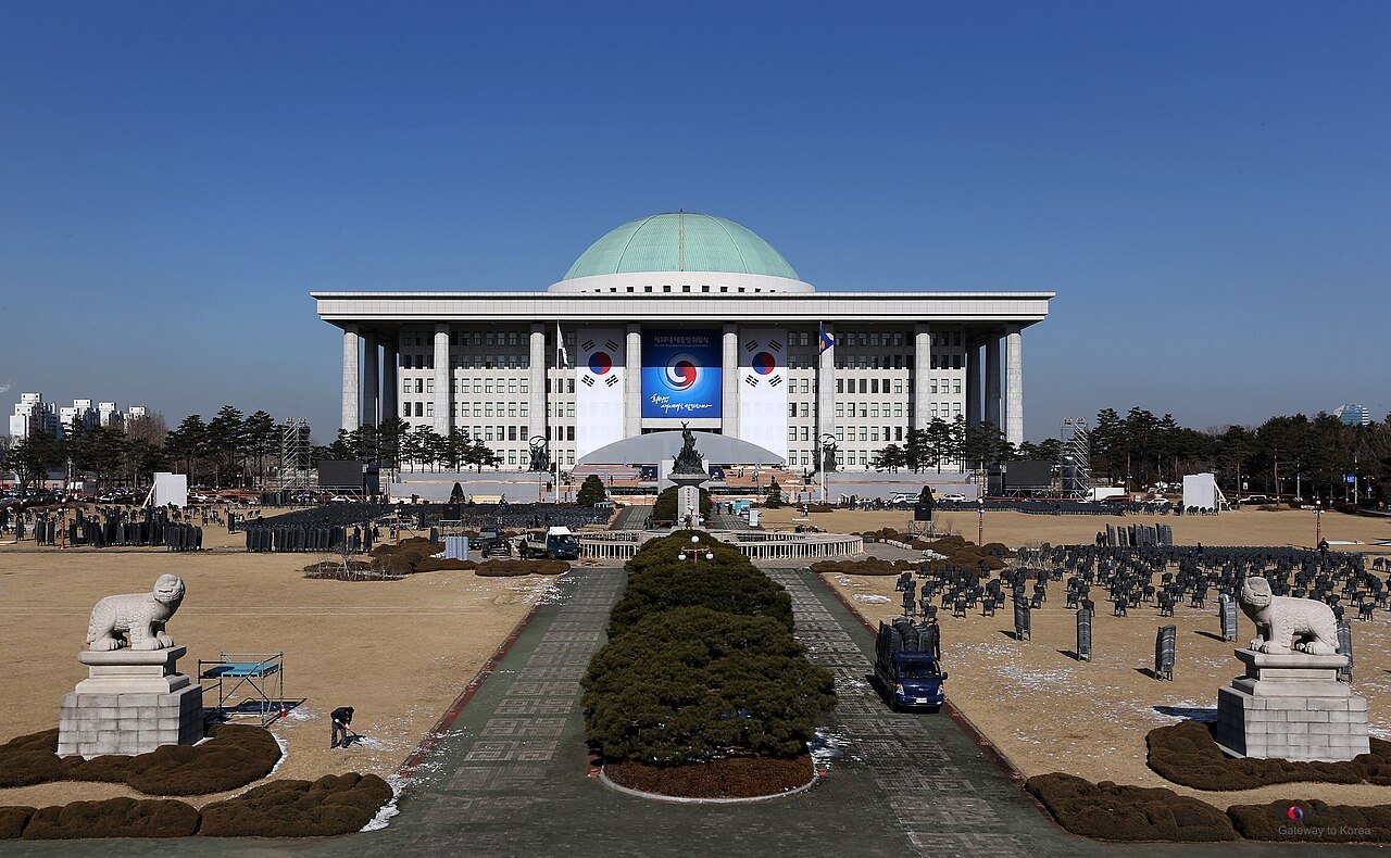 2013년 대통령 취임식 준비 중인 여의도 국회의사당 자료사진