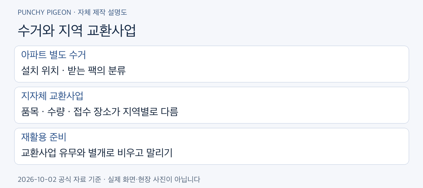 종이팩 분리배출 수거와 지역 교환사업